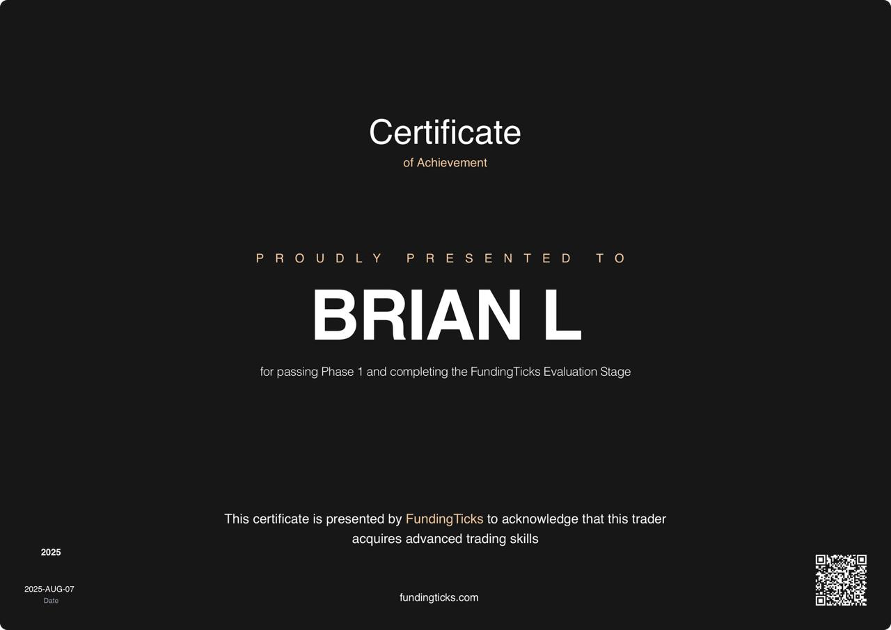 FundingTicks certificate